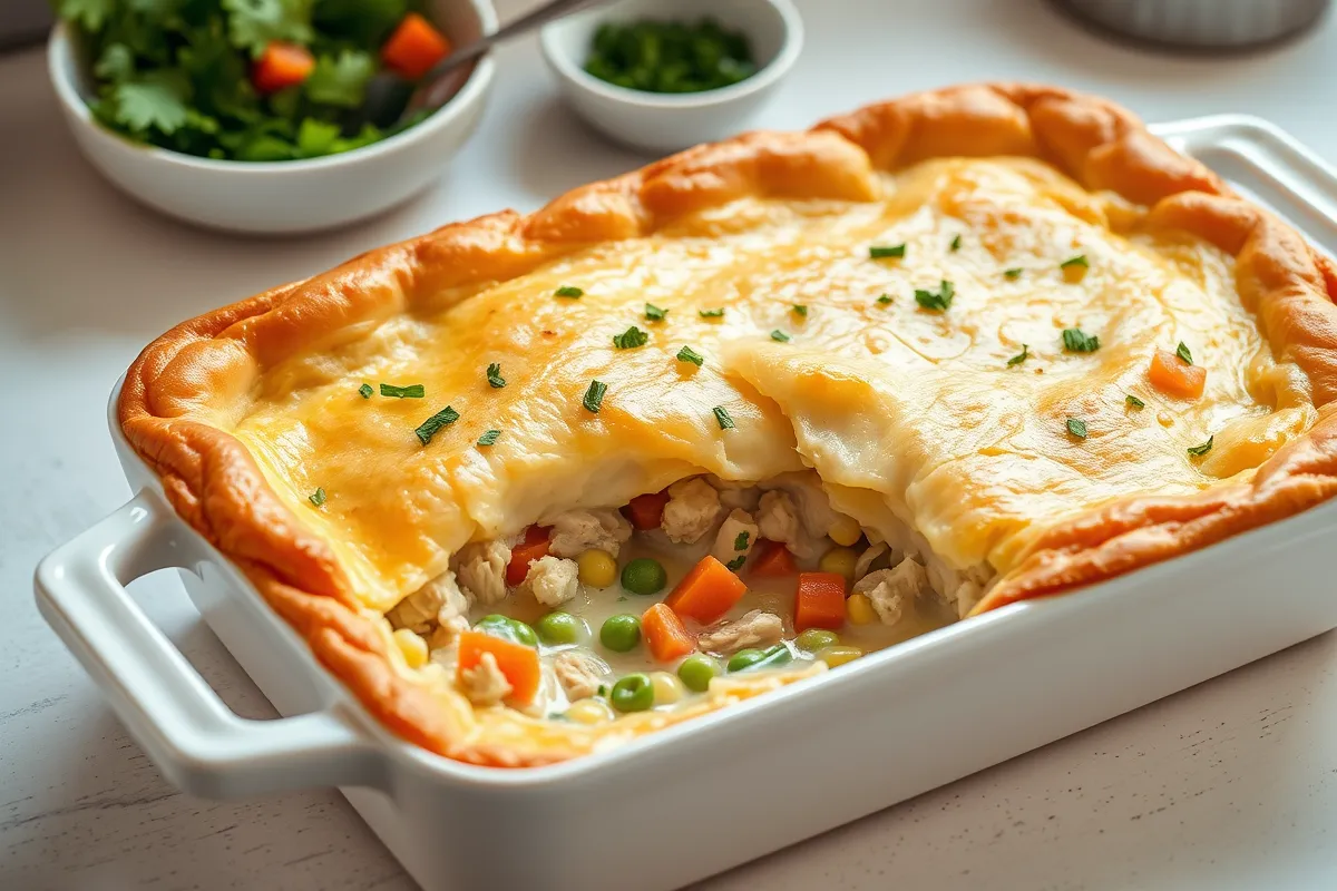 chicken pot pie with crescent rolls