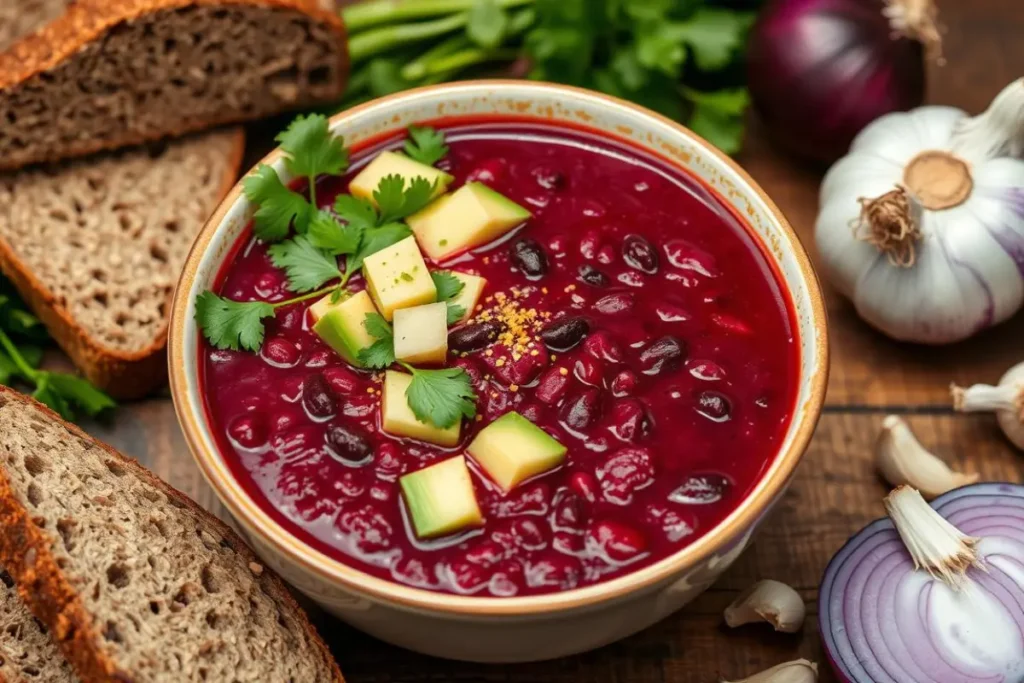 purple black bean soup recipe