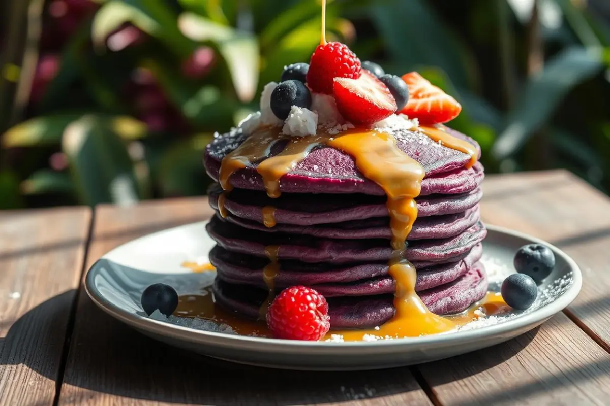 taro flavored pancake recipe